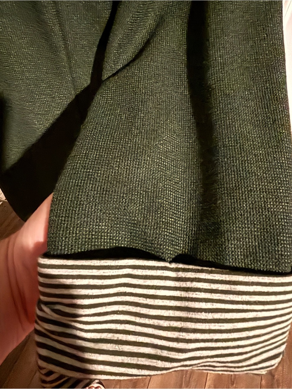 Skies Are Blue Dark Green Open-Front Blazer - Picture 3 of 6